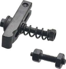 Value Collection - 1/4-20 Tap Size, Steel Strap Clamp Assembly - Single End Clamp, Radius Strap Nose, 3/8" Strap Thickness, 1/2" Travel, 2" Strap Len, 5/8" Strap Width - Benchmark Tooling