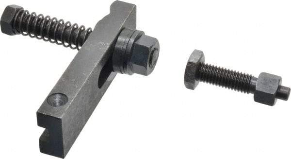 Value Collection - 1/2-13 Tap Size, Steel Strap Clamp Assembly - Single End Clamp, Radius Strap Nose, 5/8" Strap Thickness, 1-1/2" Travel, 4-1/2" Strap Len, 1-1/4" Strap Width - Benchmark Tooling