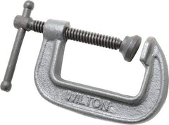 Wilton - Light-Duty 2-1/2" Max Opening, 1-3/4" Throat Depth, Ductile Iron Standard C-Clamp - 1,110 Lb Capacity, 0" Min Opening, Standard Throat Depth - Benchmark Tooling