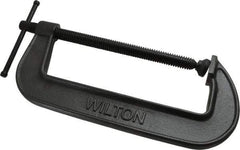 Wilton - Light-Duty 10" Max Opening, 3-5/8" Throat Depth, Ductile Iron Standard C-Clamp - 2,850 Lb Capacity, 0" Min Opening, Standard Throat Depth - Benchmark Tooling