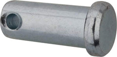 Made in USA - 7/16" Pin Diam, 1" OAL, Standard Clevis Pin - 5/32" Hole, 27/32" Usable Length, Zinc-Plated Steel - Benchmark Tooling