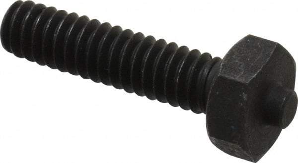 Gibraltar - 1/4-20 Thread, 7/16" Size, 1-1/4" Long, Black Oxide Coated, Steel, Lead Alloy Clamp Rest & Support - 29/32" Thread Length, 5/32" Pin Diam x 5/64" Pin Height, 11/64" Nut Height - Benchmark Tooling