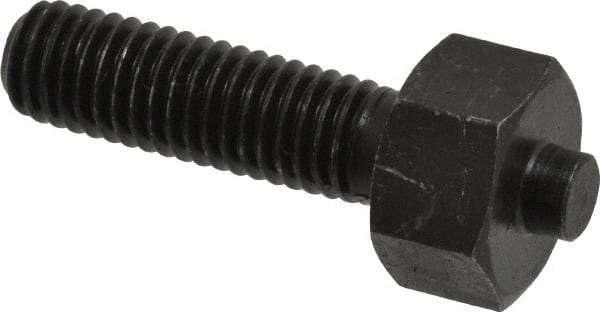 Gibraltar - 1/2-13 Thread, 7/8" Size, 2-3/8" Long, Black Oxide Coated, Steel, Lead Alloy Clamp Rest & Support - 1-1/2" Thread Length, 11/32" Pin Diam x 3/16" Pin Height, 1/2" Nut Height - Benchmark Tooling