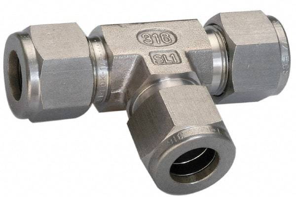 Ham-Let - 5/8" OD, Grade 316Stainless Steel Union Tee - Comp x Comp x Comp Ends - Benchmark Tooling