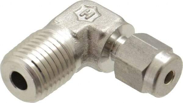 Ham-Let - 1/8" OD, Grade 316Stainless Steel Male Elbow - Comp x MNPT Ends - Benchmark Tooling