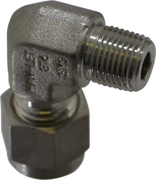 Ham-Let - 1/4" OD, Grade 316Stainless Steel Male Elbow - Comp x MNPT Ends - Benchmark Tooling