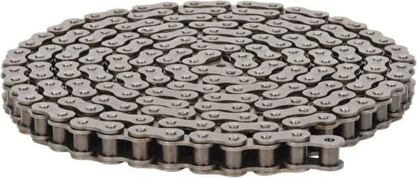 Morse - 5/8" Pitch, ANSI 50, Single Strand Roller Chain - Chain No. 50, 10 Ft. Long, 0.4" Roller Diam, 3/8" Roller Width - Benchmark Tooling