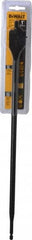 DeWALT - 1", 1/4" Straight Shank, Bright Finish, High Speed Steel, Spade Blade Drill Bit - No Spurs, 16" Overall Length, No Wire Fishing Hole - Benchmark Tooling