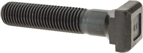 Gibraltar - M16 x 2, 55mm Thread Length, 16mm Slot Width, Black Oxide, Steel T Slot Bolt - 80mm Length Under Head, Grade 8.8, 25mm Head Width x 9mm Head Height - Benchmark Tooling
