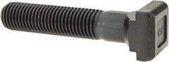 Gibraltar - M16 x 2, 55mm Thread Length, 16mm Slot Width, Black Oxide, Steel T Slot Bolt - 80mm Length Under Head, Grade 8.8, 25mm Head Width x 9mm Head Height - Benchmark Tooling