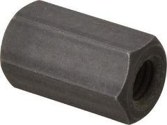 Gibraltar - M8x1.25 Thread, 24mm OAL Steel Standard Coupling Nut - Black Phosphate Coated, 13mm Width Across Flats, 15mm Width Across Points - Benchmark Tooling