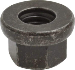 Gibraltar - M6, 14mm Flange Diam, 9mm High, 10mm Across Flats, Flange Nut - Grade 10 Steel, Black Phosphate Finish, 3" Flange Height, DIN 6331 - Benchmark Tooling