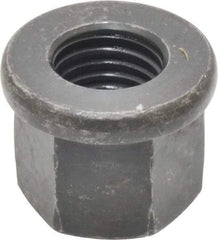 Gibraltar - M16, 31mm Flange Diam, 24mm High, 24mm Across Flats, Flange Nut - Grade 10 Steel, Black Phosphate Finish, 5" Flange Height, DIN 6331 - Benchmark Tooling