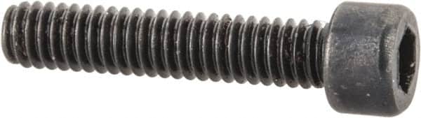 Made in USA - #1-72 UNF Hex Socket Drive, Socket Cap Screw - Alloy Steel, Black Oxide Finish, Fully Threaded, 3/8" Length Under Head - Benchmark Tooling