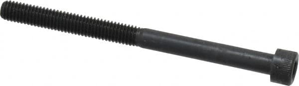 Made in USA - #10-32 UNF Hex Socket Drive, Socket Cap Screw - Alloy Steel, Black Oxide Finish, Partially Threaded, 2-1/2" Length Under Head - Benchmark Tooling