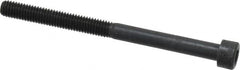 Made in USA - #10-32 UNF Hex Socket Drive, Socket Cap Screw - Alloy Steel, Black Oxide Finish, Partially Threaded, 2-1/2" Length Under Head - Benchmark Tooling