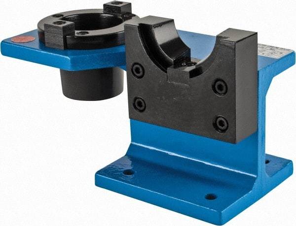 Interstate - 2 Positions, CAT50 Compatible Tool Holder Tightening Fixture - 4.4" Head Diam, 279.91mm Base Length, 198mm Overall Height - Exact Industrial Supply