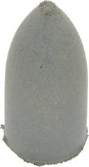 Cratex - 7/8" Max Diam x 1-3/4" Long, Cone, Rubberized Point - Coarse Grade, Silicon Carbide, 1/4" Arbor Hole, Unmounted - Benchmark Tooling