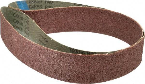 Tru-Maxx - 2-1/2" Wide x 60" OAL, 40 Grit, Aluminum Oxide Abrasive Belt - Aluminum Oxide, Coarse, Coated - Benchmark Tooling