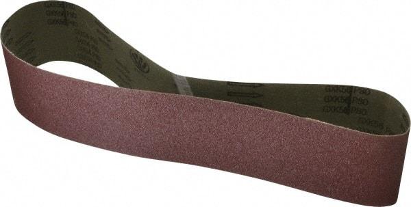 Tru-Maxx - 4" Wide x 48" OAL, 80 Grit, Aluminum Oxide Abrasive Belt - Aluminum Oxide, Medium, Coated - Benchmark Tooling