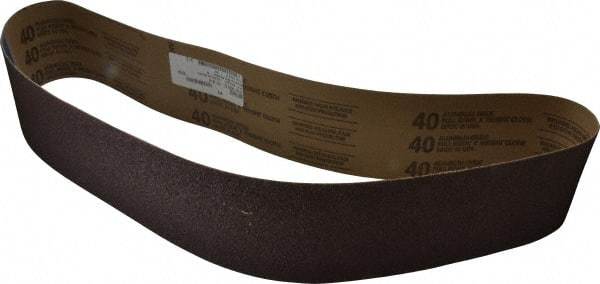 Tru-Maxx - 4" Wide x 54" OAL, 40 Grit, Aluminum Oxide Abrasive Belt - Aluminum Oxide, Coarse, Coated - Benchmark Tooling