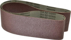 Tru-Maxx - 4" Wide x 54" OAL, 80 Grit, Aluminum Oxide Abrasive Belt - Aluminum Oxide, Medium, Coated - Benchmark Tooling