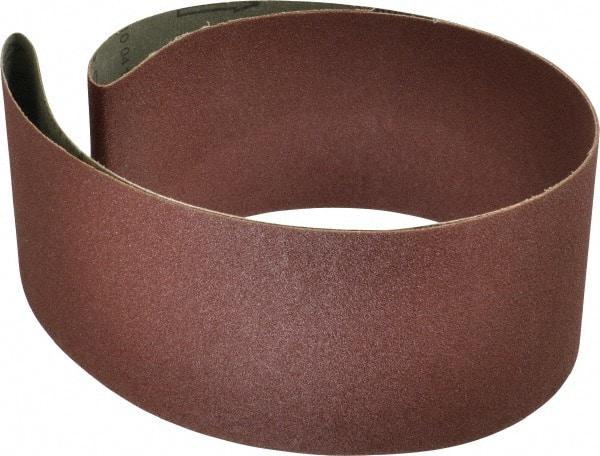 Tru-Maxx - 4" Wide x 54" OAL, 100 Grit, Aluminum Oxide Abrasive Belt - Aluminum Oxide, Fine, Coated - Benchmark Tooling