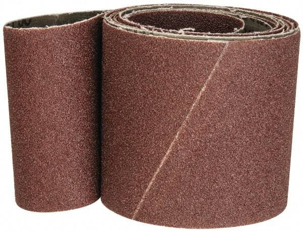 Tru-Maxx - 4" Wide x 132" OAL, 60 Grit, Aluminum Oxide Abrasive Belt - Aluminum Oxide, Medium, Coated - Benchmark Tooling