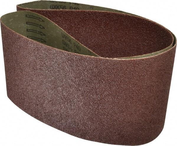 Tru-Maxx - 6" Wide x 54" OAL, 40 Grit, Aluminum Oxide Abrasive Belt - Aluminum Oxide, Coarse, Coated - Benchmark Tooling