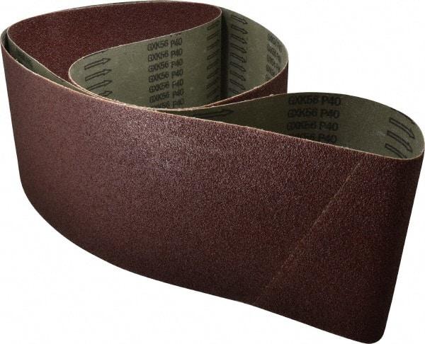 Tru-Maxx - 8" Wide x 107" OAL, 40 Grit, Aluminum Oxide Abrasive Belt - Aluminum Oxide, Coarse, Coated - Benchmark Tooling