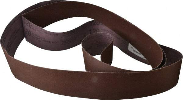 Tru-Maxx - 3" Wide x 120" OAL, 120 Grit, Aluminum Oxide Abrasive Belt - Aluminum Oxide, Fine, Coated - Benchmark Tooling