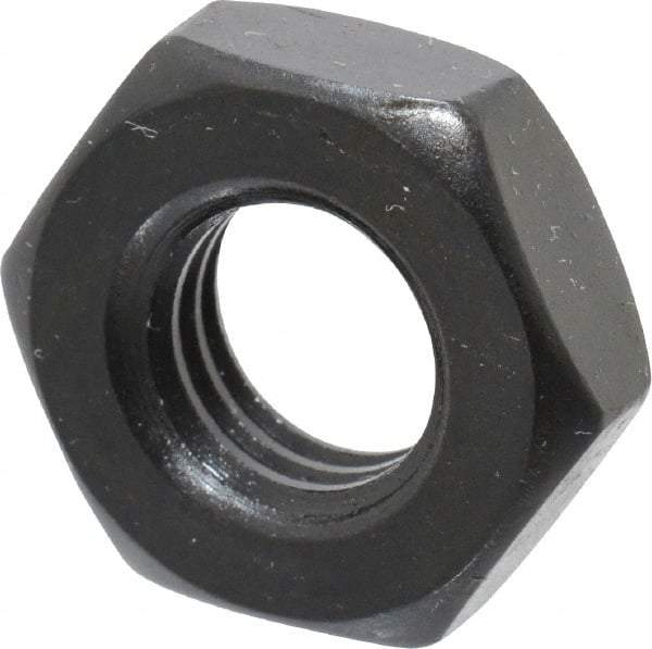 Gibraltar - 1/2-13 UNC Alloy Steel Right Hand Heavy Hex Jam Nut - 7/8" Across Flats, 19/64" High, Black Oxide Finish - Benchmark Tooling