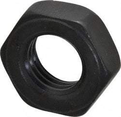 Gibraltar - 1-8 UNC Alloy Steel Right Hand Heavy Hex Jam Nut - 1-5/8" Across Flats, 35/64" High, Black Oxide Finish - Benchmark Tooling