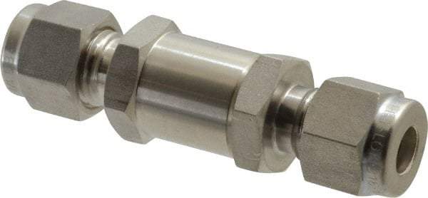 Ham-Let - 1/4" Stainless Steel Check Valve - Inline, Comp x Comp, 3,000 WOG - Benchmark Tooling