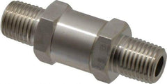 Ham-Let - 1/4" Stainless Steel Check Valve - Inline, MNPT x MNPT, 3,000 WOG - Benchmark Tooling