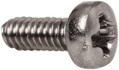 Value Collection - M2x0.40 Metric Coarse, 5mm Length Under Head Phillips Drive Machine Screw - Pan Head, Grade 18-8 & A2 Stainless Steel, Uncoated, Without Washer - Benchmark Tooling
