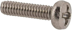 Value Collection - M2x0.40 Metric Coarse, 8mm Length Under Head Phillips Drive Machine Screw - Pan Head, Grade 18-8 & A2 Stainless Steel, Uncoated, Without Washer - Benchmark Tooling