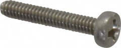 Value Collection - M2x0.40 Metric Coarse, 12mm Length Under Head Phillips Drive Machine Screw - Pan Head, Grade 18-8 & A2 Stainless Steel, Uncoated, Without Washer - Benchmark Tooling