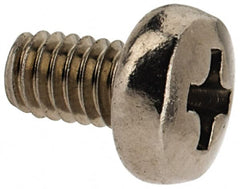 Value Collection - M2.5x0.45 Metric Coarse, 4mm Length Under Head Phillips Drive Machine Screw - Pan Head, Grade 18-8 & A2 Stainless Steel, Uncoated, Without Washer - Benchmark Tooling