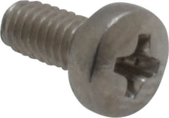 Value Collection - M2.5x0.45 Metric Coarse, 5mm Length Under Head Phillips Drive Machine Screw - Pan Head, Grade 18-8 & A2 Stainless Steel, Uncoated, Without Washer - Benchmark Tooling