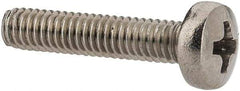 Value Collection - M2.5x0.45 Metric Coarse, 12mm Length Under Head Phillips Drive Machine Screw - Pan Head, Grade 18-8 & A2 Stainless Steel, Uncoated, Without Washer - Benchmark Tooling