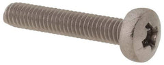 Value Collection - M2.5x0.45 Metric Coarse, 14mm Length Under Head Phillips Drive Machine Screw - Pan Head, Grade 18-8 & A2 Stainless Steel, Uncoated, Without Washer - Benchmark Tooling