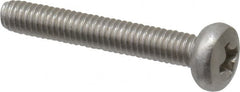 Value Collection - M2.5x0.45 Metric Coarse, 16mm Length Under Head Phillips Drive Machine Screw - Pan Head, Grade 18-8 & A2 Stainless Steel, Uncoated, Without Washer - Benchmark Tooling