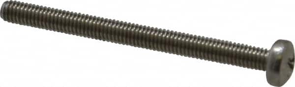 Value Collection - M3x0.50 Metric Coarse, 35mm Length Under Head Phillips Drive Machine Screw - Pan Head, Grade 18-8 & A2 Stainless Steel, Uncoated, Without Washer - Benchmark Tooling