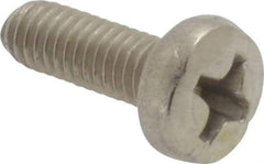 Value Collection - M3.5x0.60 Metric Coarse, 10mm Length Under Head Phillips Drive Machine Screw - Pan Head, Grade 18-8 & A2 Stainless Steel, Uncoated, Without Washer - Benchmark Tooling