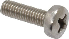 Value Collection - M3.5x0.60 Metric Coarse, 12mm Length Under Head Phillips Drive Machine Screw - Pan Head, Grade 18-8 & A2 Stainless Steel, Uncoated, Without Washer - Benchmark Tooling