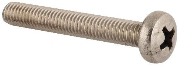 Value Collection - M5x0.80 Metric Coarse, 35mm Length Under Head Phillips Drive Machine Screw - Pan Head, Grade 18-8 & A2 Stainless Steel, Uncoated, Without Washer - Benchmark Tooling