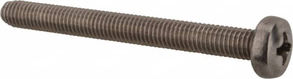 Value Collection - M5x0.80 Metric Coarse, 50mm Length Under Head Phillips Drive Machine Screw - Pan Head, Grade 18-8 & A2 Stainless Steel, Uncoated, Without Washer - Benchmark Tooling