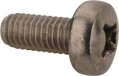 Value Collection - M6x1.00 Metric Coarse, 14mm Length Under Head Phillips Drive Machine Screw - Pan Head, Grade 18-8 & A2 Stainless Steel, Uncoated, Without Washer - Benchmark Tooling