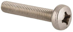 Value Collection - M6x1.00 Metric Coarse, 35mm Length Under Head Phillips Drive Machine Screw - Pan Head, Grade 18-8 & A2 Stainless Steel, Uncoated, Without Washer - Benchmark Tooling